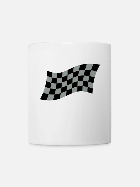 Racing Flag - Tasse - Weiß