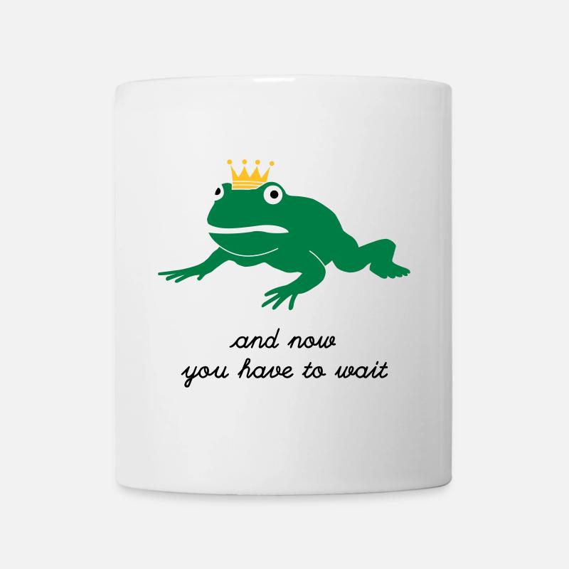 grumpy frog prince - waiting - Mug blanc - blanc