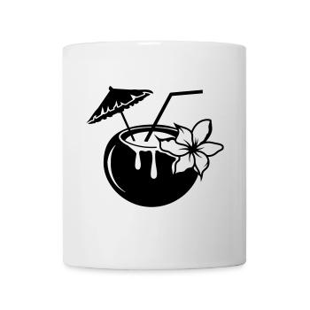 Kokosnussmilch Cocktail mit Blüte - Tasse - Weiß - Vorne