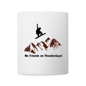No. friends on Powderdays - Mug - white - Front