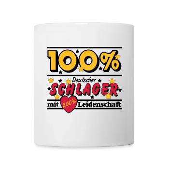 Schlager Party , Schlager Musik , 100% Schlager .. - Tasse - Weiß - Vorne