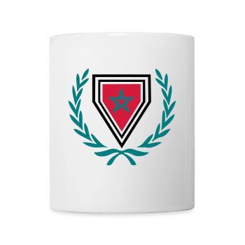 Marokko (Wappen & Lorbeerkranz) - Tasse - Weiß - Vorne