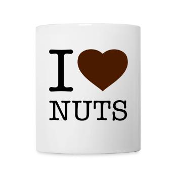 I LOVE NUTS Nüsse - Tasse - Weiß - Vorne