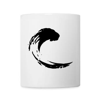 Löwe Zeichen Komma Pinselstrich Geschenk - Tasse - Weiß - Vorne