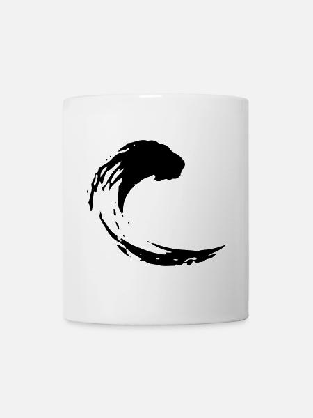 Lion signe virgule pinceau cadeau - Mug blanc - blanc