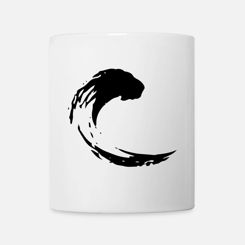 Lion signe virgule pinceau cadeau - Mug blanc - blanc