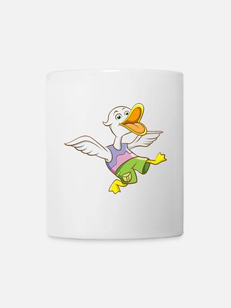 Lustiges Enten Shirt Motiv Comic Stil - Tasse - Weiß