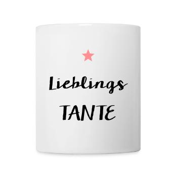 Lieblingstante Geburtstag Geschenk Stern - Tasse - Weiß - Vorne