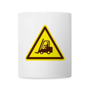 Forklift plate (colors adjustable!) - Mug - white - Front