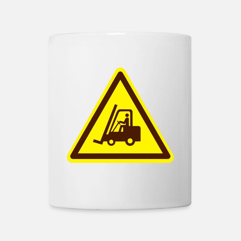 Forklift plate (colors adjustable!) - Mug - white
