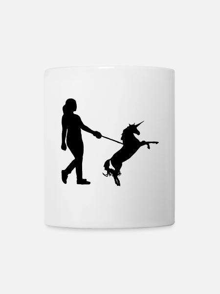 Einhorn Gassi - Einhörner, Haustier, Geschenk - Tasse - Weiß