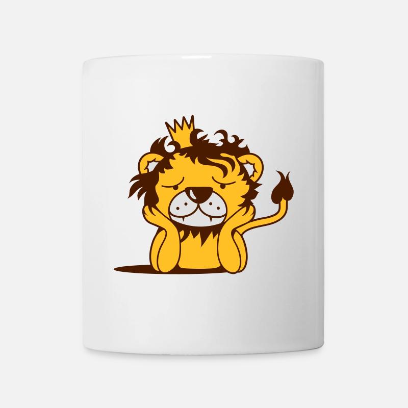 Un lion avec une couronne - Mug blanc - blanc