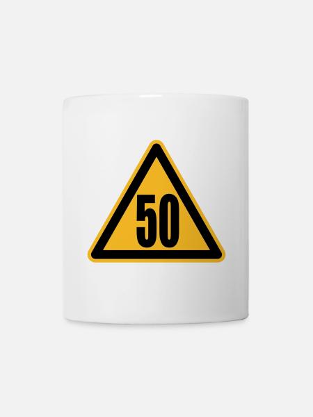 Achtung 50 - Tasse - Weiß