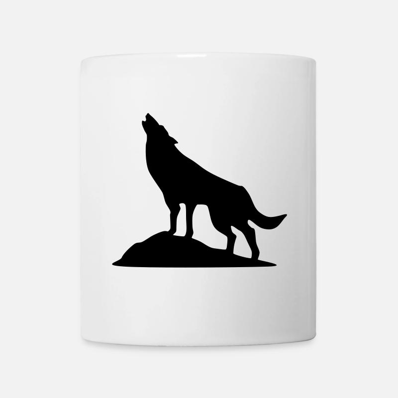 loup - Mug blanc - blanc