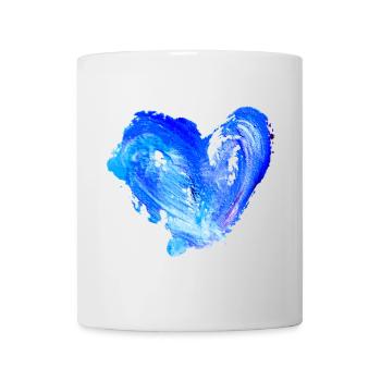 Cœur d’Eau Bleue - Mug blanc - blanc - Devant