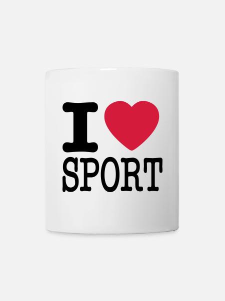 J'aime le sport - Mug blanc - blanc