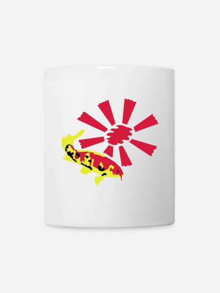 Carpe Koï sur fond éclatant - Mug blanc - blanc
