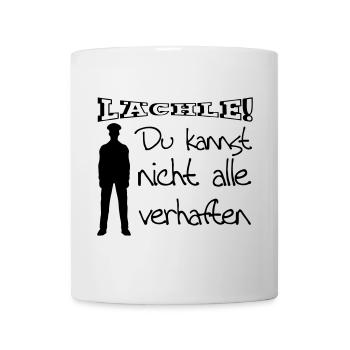 Polizei Geschenk Polizist lustig Spruch Beruf Fun - Tasse - Weiß - Vorne
