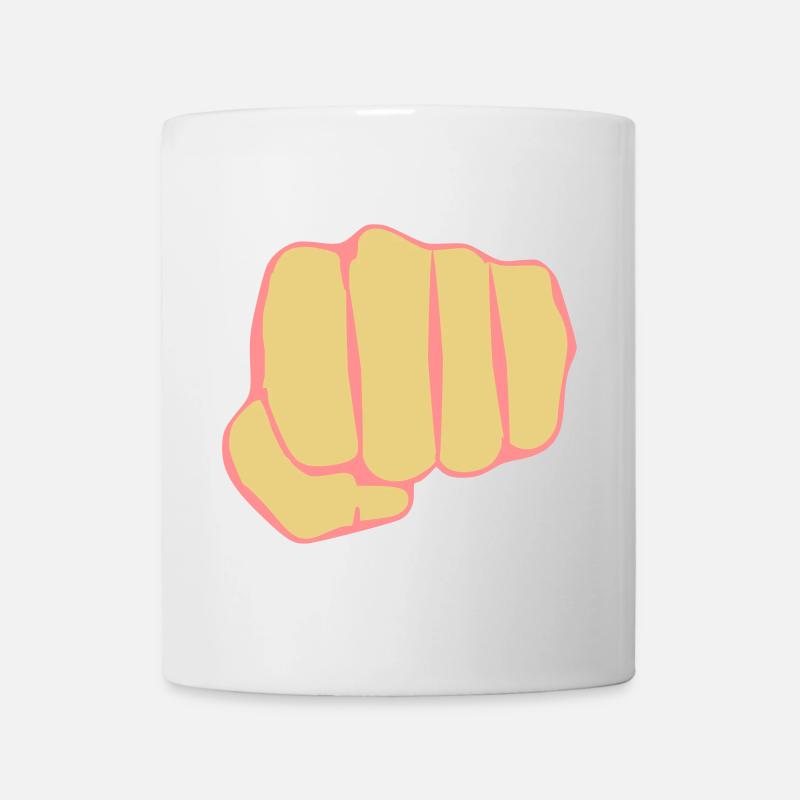 Clenched Fist Illustration Punch # - Mug - white