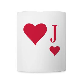 Heart Joker | joker of hearts | J - Mug blanc - blanc - Devant