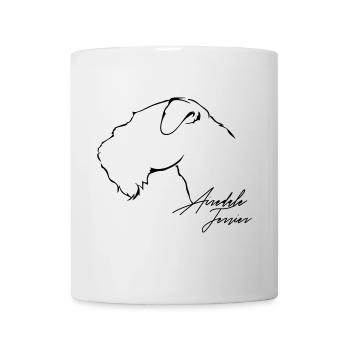AIREDALE TERRIER Profil Chien Chien Wilsigns - Mug blanc - blanc - Devant