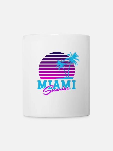MIAMI SUNRISE tee shirts - Mug blanc - blanc