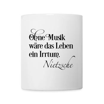 Ohne Musik wäre das Leben - Tasse - Weiß - Vorne