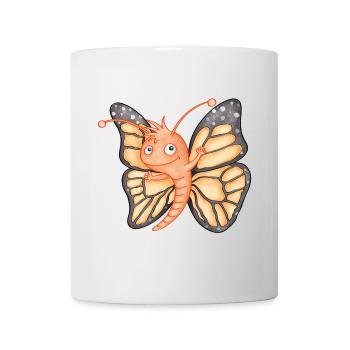 kleiner Schmetterling - Tasse - Weiß - Vorne