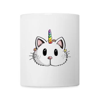 Funny Kawaii Rainbow Unicorn Cat - Caticorn - Mug - white - Front