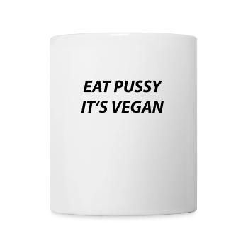 manger la chatte son végétalien - Mug blanc - blanc - Devant