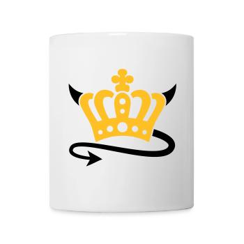 Devil | Queen | King | Königin | König | Crown | - Mug - white - Front