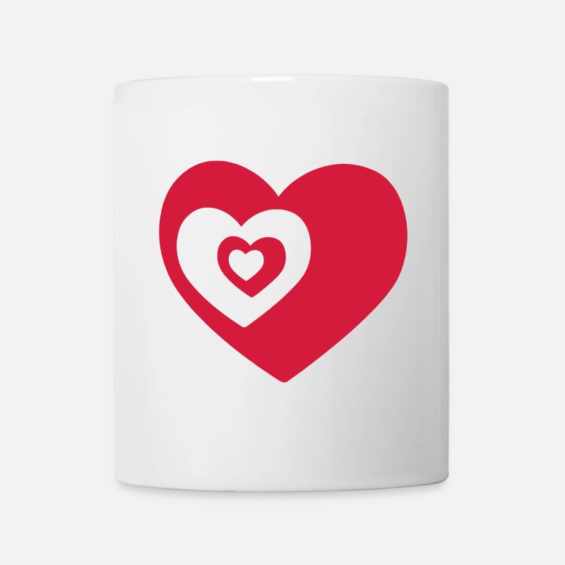 Herz Herz Herz - Tasse - Weiß