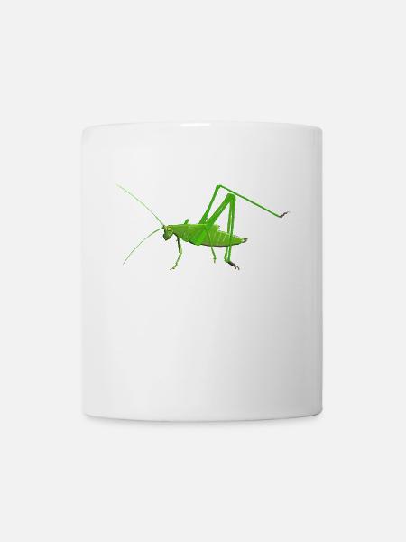 Insekt Grille Gottesanbeterin Heuschrecke Heupferd - Tasse - Weiß