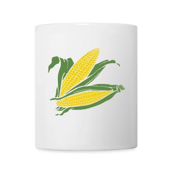 Korngrafik Gelbgrün - Tasse - Weiß - Vorne
