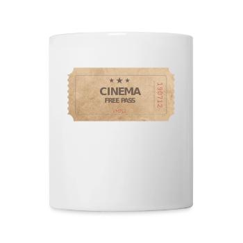 Kino Ticket Cinema Movie Free Pass - Tasse - Weiß - Vorne