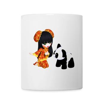 Kawaii China Girl - Mug blanc - blanc - Devant