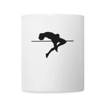 Hochsprung Leichtathletik - Tasse - Weiß - Vorne