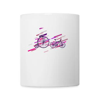Hochrad Fahrrad 80er Retro Violet - Mug blanc - blanc - Devant