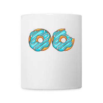 Donuts Confiserie Cookie Törtchen Kuchen Torten - Tasse - Weiß - Vorne