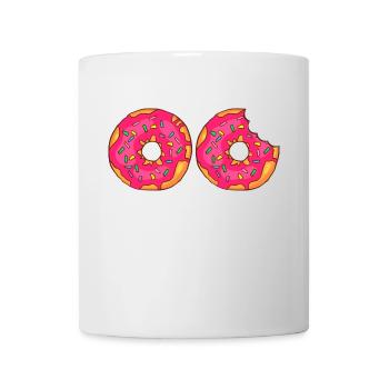 Donuts Confiserie Cookie Törtchen Kuchen Torten - Tasse - Weiß - Vorne
