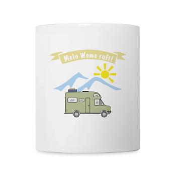 mein womo ruft - Tasse - Weiß - Vorne