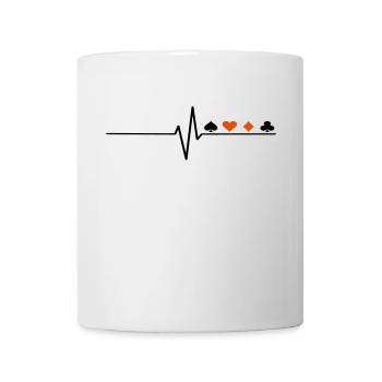 Pokerkarten - Tasse - Weiß - Vorne