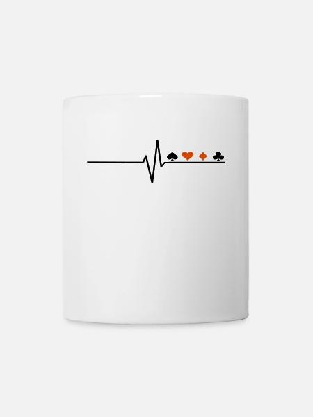 cartes de poker - Mug blanc - blanc