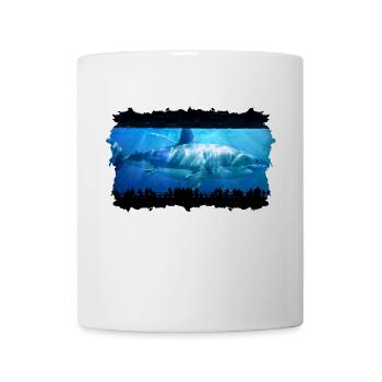 Megalodon Hai im Aquarium - Tasse - Weiß - Vorne