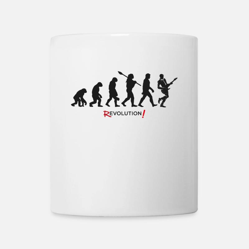 évolution révolution musique humour jolie fille - Mug blanc - blanc