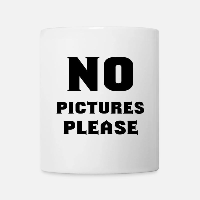 no pictures please - Mug - white