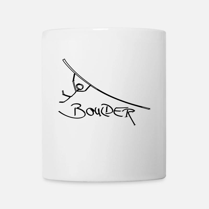 Boulder boulder stick figure climbing climber - Mug - white