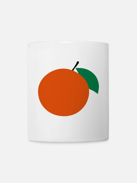 orange - Tasse - Weiß