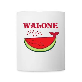 Idée de cadeau douce baleine pastèque melon melon - Mug blanc - blanc - Devant