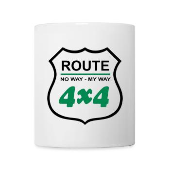 Route 4x4 - Offroad T-Shirt - Tasse - Weiß - Vorne